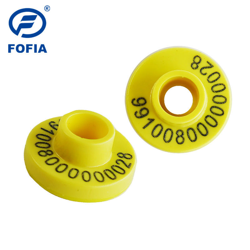 Étiquette d'oreille électronique RFID certifiée ICAR à 134,2 kHz FDX-B avec tension de 350 N pour l'identification du bétail pour le suivi des animaux