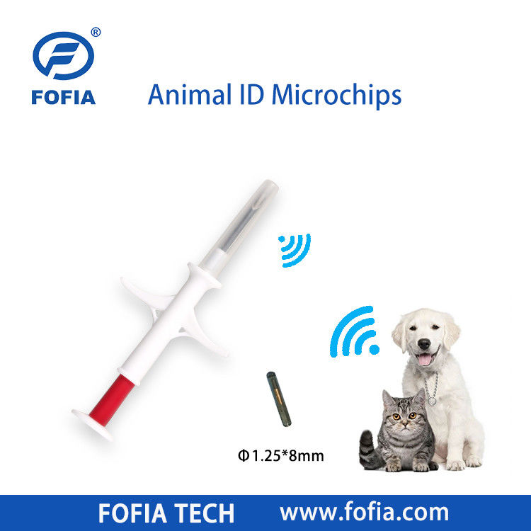 Fofia 2026 Vente à chaud RFID 134,2 kHz Identification animale Microchips intégrés Type étiquette d'oreille ZS009 imperméable à l'eau pour l'injection de bétail