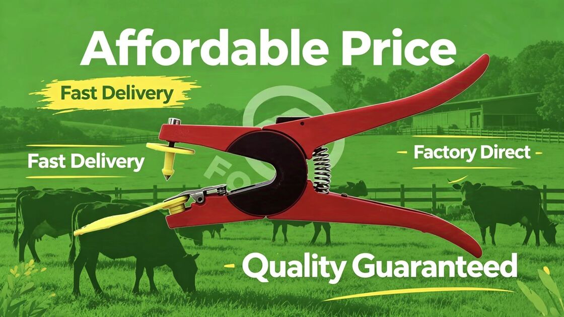 Applicateur durable d'étiquette auditive pour l'identification de différents animaux compatible avec les étiquettes auditives électroniques ET915 pratique et pour la ferme