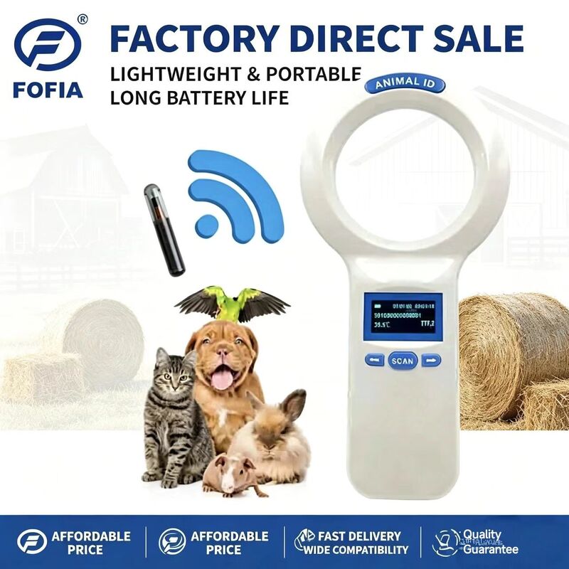 Rechargeable Lithium Battery Powered RFID Microchip Scanner Simplifying Identification Processe