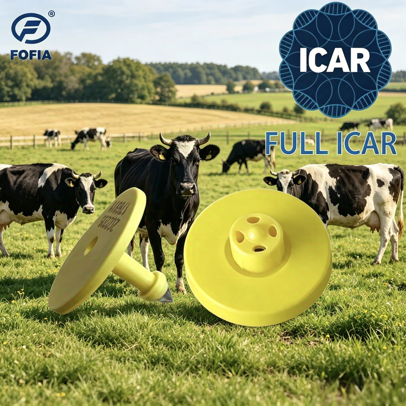 Étiquette d'oreille électronique durable pour la gestion du bétail Système d'identification et de suivi du bétail avec certification ICAR