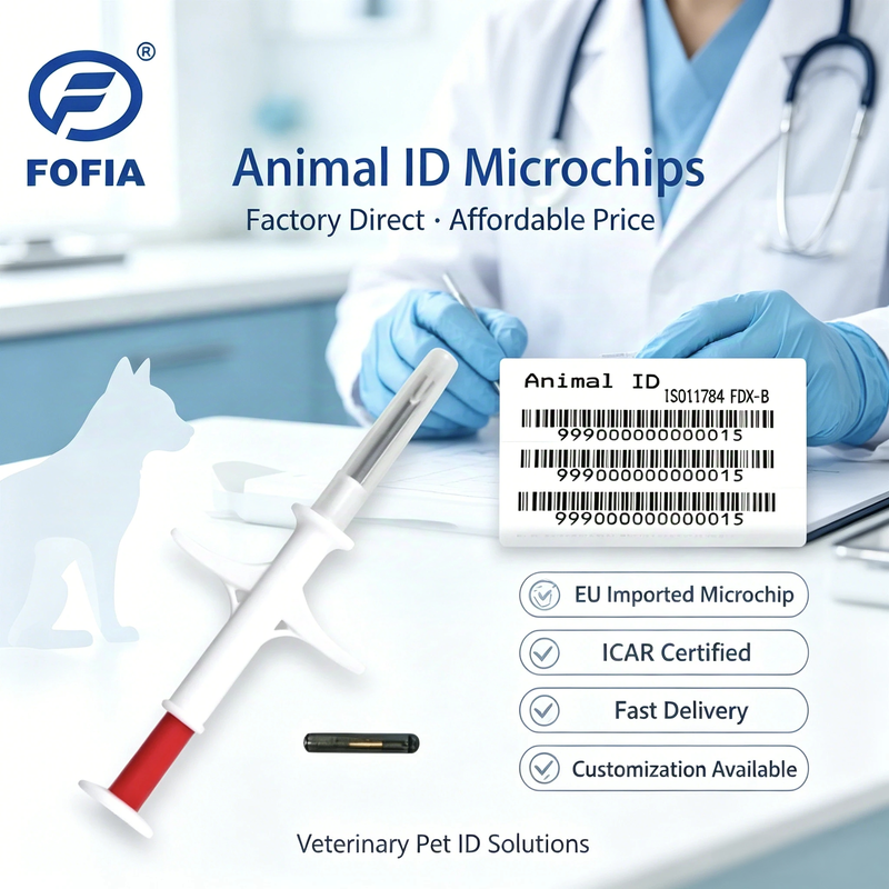 Micro-puce implantable stérilisée ICAR avec ISO11784/5 FDX-B pour l'identification des animaux