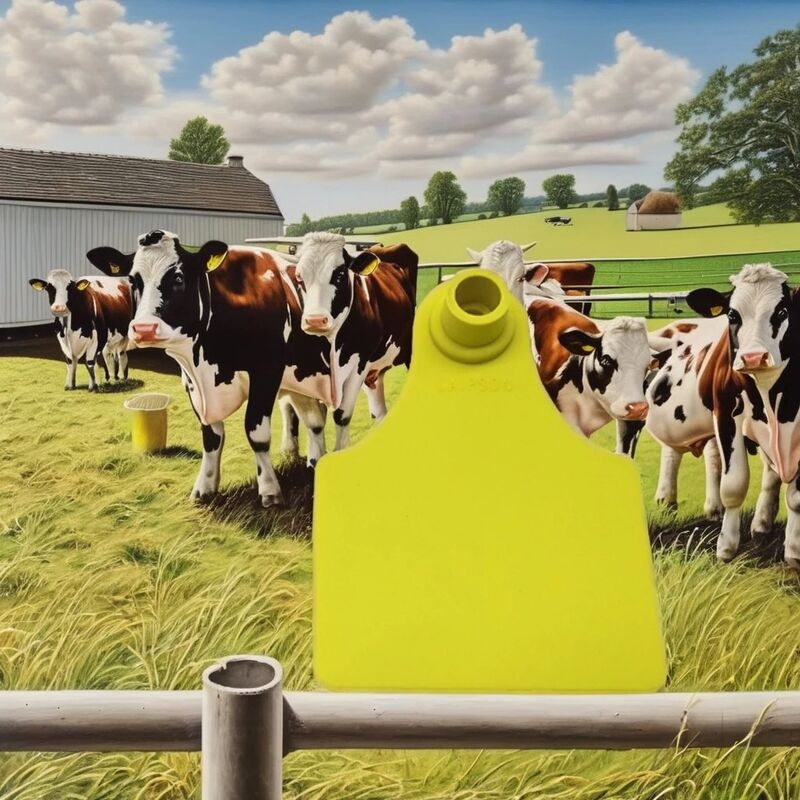 T921 Animaux chèvre jaune bétail étiquette d'oreille RFID TPU Ferme de bétail cheval