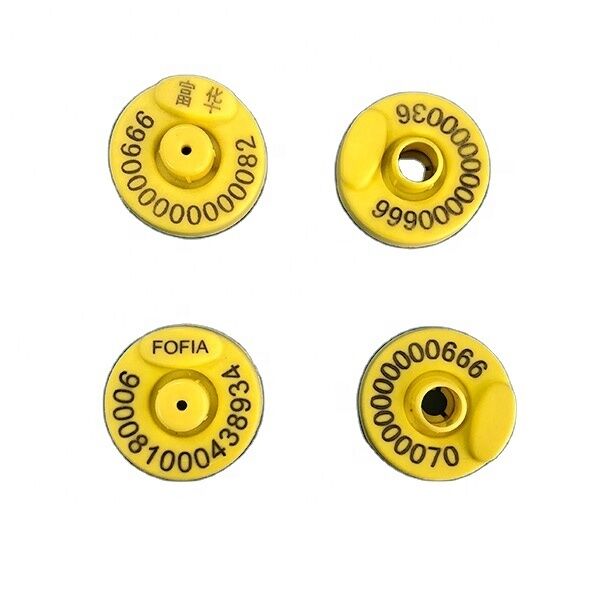Étiquette d'oreille électronique personnalisée pour le bétail Technologie RFID FDX-B Type plastique et matériau TPU Modèle ET907