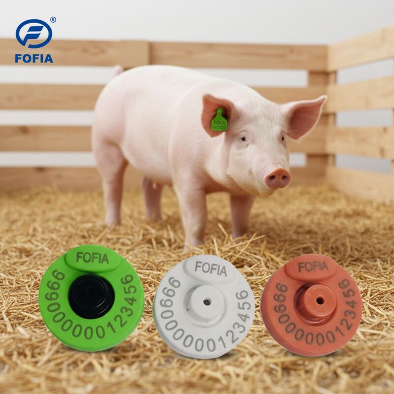 Étiquette d'oreille électronique RFID pour animaux, avec puce intelligente, pour porcs, vaches, moutons, Identification multi-fréquence