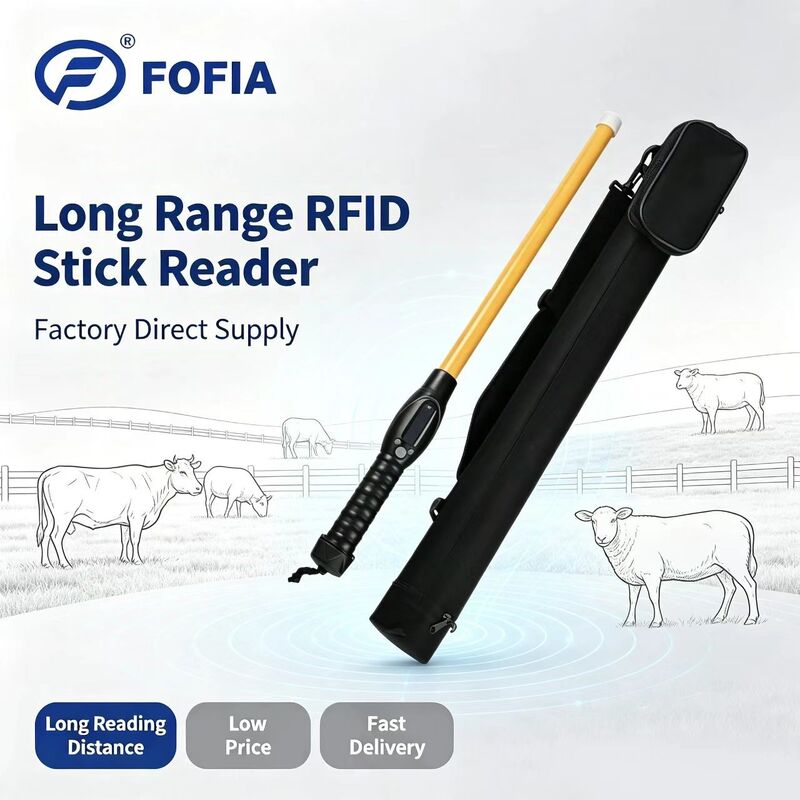 FOFIA PT280 134,2 kHz Lecteur RFID PVC NLIS Australie ICAR Approuvé Identifiant du bétail 7000 Dossiers Stockage 10-20cm Distance de lecture ISO