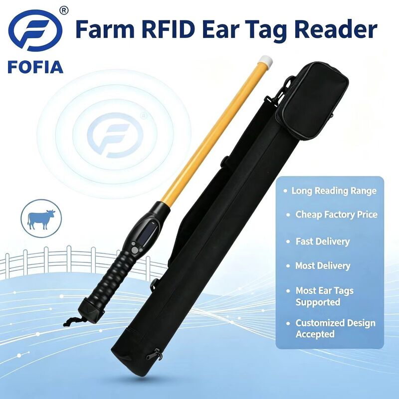 FOFIA – lecteur RFID PT280 étanche, 134.2kHz, plastique PVC, NLIS australie, identification du bétail, approuvé ICAR, USB ISO 11784/5, 10-20cm
