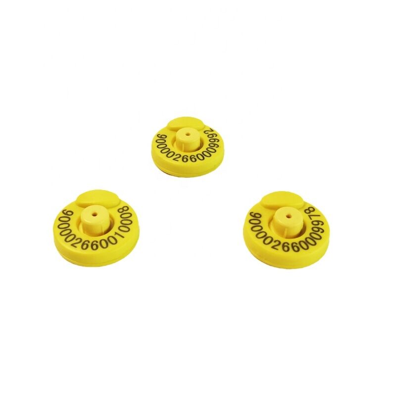 Étiquettes d'oreille RFID pour bétail moutons chèvres cochon avec 300N tension 17cm Distance de lecture Normes CEI