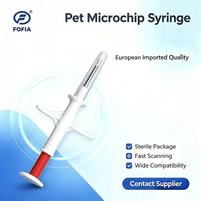 Nouveau FOFIA RFID ICAR certifié 134,2 kHz Microchip pour animaux FDX/EM4305 Puce IP67 étanche à l'eau plastique pour animaux d'élevage