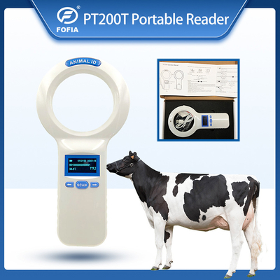 Scanner à puce RFID pour animaux, lecteur d'étiquettes d'oreille 3AA Scanner à puce à batterie pour chiens