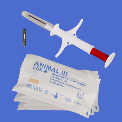 Microchip d'identification animale ICAR certifié 1,4 x 8 mm - Transpondeur injectable de suivi des animaux de compagnie, puce RFID encapsulée dans du verre biocompatible pour l'identification à vie des animaux de compagnie et l'usage vétérinaire